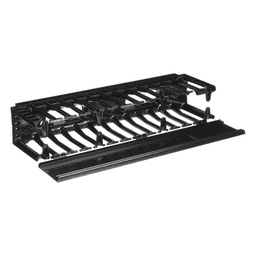 Organizador de Cables Horizontal NetManager de Alta Densidad, Sencillo (Solo Frontal), Para Rack de 19in, 2UR