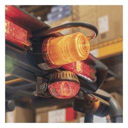 Mini Burbuja LED / Rango 12-80 VCC / IP66/67 / 8 Destellos 70 FPM / SAE J845 Clase III / Montaje Permanente