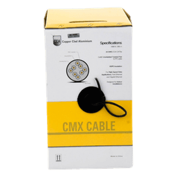 Bobina de Cable de 305 Metros (1000 Pies) Cat5e, Aleación de Cobre y Aluminio (CCA), Color Negro, Uso Interior