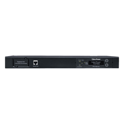 PDU ATS (Fuente Redundante Auto-transferible) Medible, Para Distribución de Energía, 2 Entradas 120 Vca NEMA5-15P, Con 10 Salidas NEMA 5-15R, Horizontal 19in, 1UR