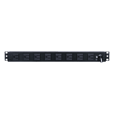 PDU Básico Rack / 10 Salidas NEMA 5-15R / 15 Amp / 120 Vca / 1U / Cable 4.5 m (14.8 ft)