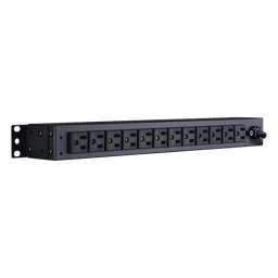 PDU Básico Para Distribución de Energía, Con 12 Tomas NEMA 5-15R Traseras, 1UR, 15 Amp, 120 Vca