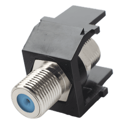 Módulo Acoplador Coaxial Tipo F, Keystone, de 75 Ohms, 3.0 GHz, Color Negro