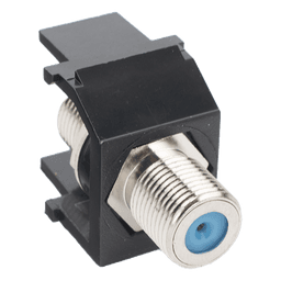 Módulo Acoplador Coaxial Tipo F, Keystone, de 75 Ohms, 3.0 GHz, Color Negro