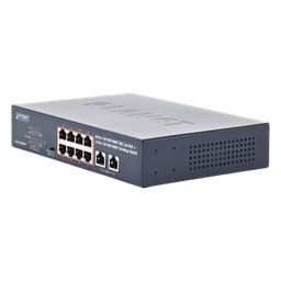 Switch de Escritorio No Administrable / 8 Puertos 10/100/1000T PoE+ 802.3at / 2 Puertos Uplink 10/100/1000T / Presupuesto PoE 120 Watts / Modos Estándar, VLAN y Extend / Distancia Extendida 250 mts / Rackeable