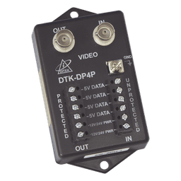 Protector de sobretensión / Alimentación 12Vcc-24Vca / Video BNC / Datos RS-422 / 10,000A / PTZ
