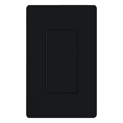 Inserto ciego color negro para cubrir aperturas estilo Designer sin usar en placas de pared Claro, acabado brillante