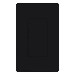 Inserto ciego color negro para cubrir aperturas estilo Designer sin usar en placas de pared Claro, acabado brillante