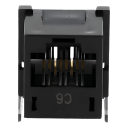 Jack RJ45 / Categoría 6 / 8 Conductores / Snap-In / Color Negro / Para Marco de 6 Puertos