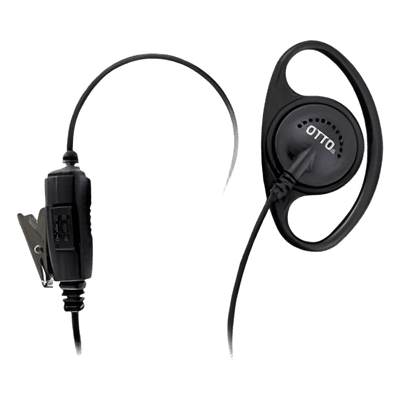 Micrófono-Audífono tipo Anillo / 40 lbs resistencia radio / 20 lbs audífono / Compatible Motorola EP450, DEP450, CP200D, XPR3000 y Hytera TC500/600/700