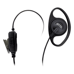 Micrófono-Audífono tipo Anillo / 40 lbs resistencia radio / 20 lbs audífono / Compatible Motorola EP450, DEP450, CP200D, XPR3000 y Hytera TC500/600/700