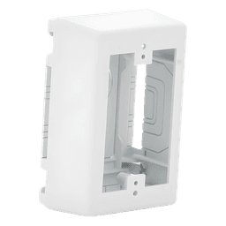 Caja de Pared Superficial, Uso Universal con Placas de Pared, con Cinta Adhesiva, Color Blanco