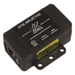 Protector de un solo canal 10GbE para sistemas de CCTV , Ideal para protección de cableado categoría CAT5e, CAT6 y CAT6A.