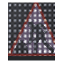 Señalamiento LED para tráfico / 640x640 mm (2.1x2.1 ft) / Matriz 64x64 / Multicolor / 200 m visibilidad / 12V DC