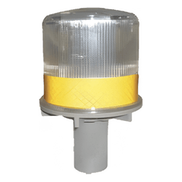 Luz solar de advertencia / LED ámbar / Panel 0.3W / Respaldo 120h / 0.59 lb