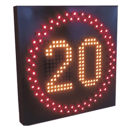Pantalla LED para límite de velocidad / IP65 / Solar con batería / LTE 4G / 0.3 m (1 pie) a 6 m (20 pies) de alcance