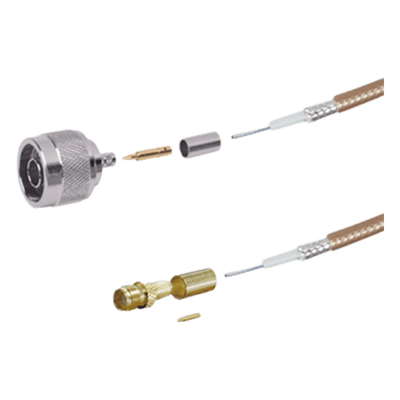 Jumper de 100 cm (39.37 pulgadas) Tipo RG-142/U con Conectores N Macho y SMA Hembra Inverso (Hasta 8 GHz).