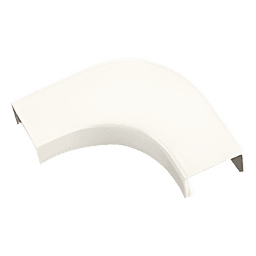 Curva de radio controlado, para uso con canaleta LD5, material ABS, Colo Blanco Mate