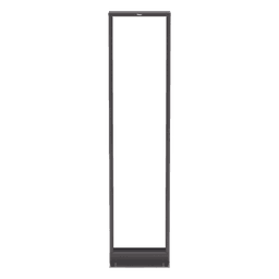 Rack de Dos Postes Estándar de 19 in, Rieles Numerados y Roscados #12-24, 6 in de Profundidad, Fabricado en Acero, 45 Unidades de Rack, Color Negro