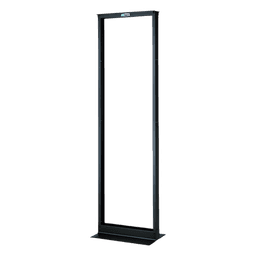 Rack de Dos Postes Estándar de 19 in, Rieles Numerados y Roscados #12-24, Fabricado en Aluminio, 42 Unidades de Rack, Color Negro