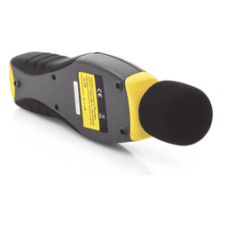 Medidor de Decibeles Profesional / Rango 40-130 dB en 4 Escalas / Precisión ±2 dB / Cumple NFPA 72 y ANSI S1.4 / LCD 4 Dígitos con Max/Min Hold / Micrófono Condensador Electret ½ Pulgada