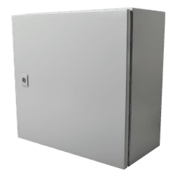 Gabinete de Acero IP66 / 400x400x200 mm / IK10 / Placa Trasera Galvanizada / Cierre con Llave / 15.7x15.7x7.9 in