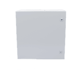 Gabinete de Acero IP66 Uso en Intemperie (600 x 600 x 300 mm) con Placa Trasera Interior Metálica y Compuerta Inferior Atornillable (Incluye Chapa y Llave T).