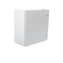 Gabinete de Acero IP66 Uso en Intemperie (600 x 600 x 300 mm) con Placa Trasera Interior Metálica y Compuerta Inferior Atornillable (Incluye Chapa y Llave T).