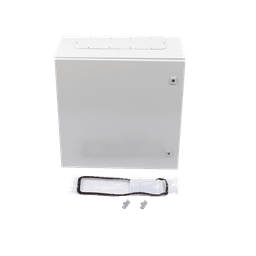 Gabinete de Acero IP66 Uso en Intemperie (600 x 600 x 300 mm) con Placa Trasera Interior Metálica y Compuerta Inferior Atornillable (Incluye Chapa y Llave T).