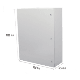 Gabinete de Acero IP66 Uso en Intemperie (800 x 1000 x 300 mm) con Placa Trasera Interior Metálica y Compuerta Inferior Atornillable (Incluye Chapas y Llaves T).