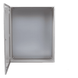 Gabinete de Acero IP66 Uso en Intemperie (800 x 1000 x 300 mm) con Placa Trasera Interior Metálica y Compuerta Inferior Atornillable (Incluye Chapas y Llaves T).