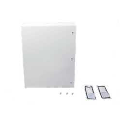 Gabinete de Acero IP66 Uso en Intemperie (800 x 1000 x 300 mm) con Placa Trasera Interior Metálica y Compuerta Inferior Atornillable (Incluye Chapas y Llaves T).