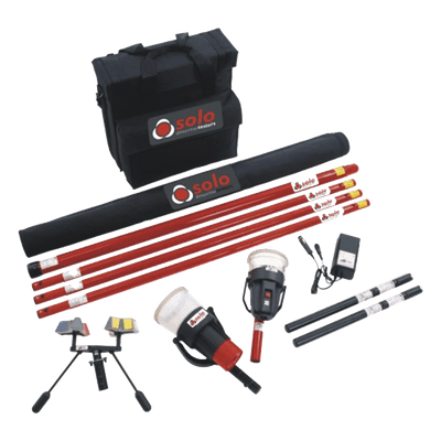 Kit de Prueba para Detectores Térmicos y de Humo / Pértiga Telescópica 6 m (19.7 ft) / Extensión 1.2 m (3.9 ft) / Dispensador de Prueba / Herramienta de Remoción / Baterías Tipo Bastón / Maleta Profesional