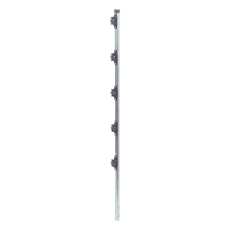 Poste para Cerco Eléctrico / 1 m (3.3 ft) de Altura / 5 Aisladores de Paso / Base Multiposición / Acero Galvanizado