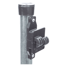 Poste para Cerco Eléctrico / 1 m (3.3 ft) de Altura / 5 Aisladores de Paso / Base Multiposición / Acero Galvanizado