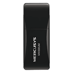 Adaptador USB Wi-Fi / 300 Mbps / 2.4 GHz / 2 Antenas Internas / IEEE 802.11n/b/g / USB 2.0