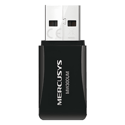 Adaptador USB Wi-Fi / 300 Mbps / 2.4 GHz / 2 Antenas Internas / IEEE 802.11n/b/g / USB 2.0