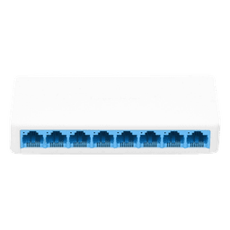 Switch de Escritorio / 8 Puertos 10/100 Mbps / Capacidad de Conmutación 1.6 Gbps / Sin Ventilador / Plug and Play
