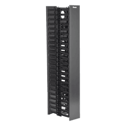 Organizador Vertical de Cable / Doble Frontal y Posterior / 22.5 UR / 4.9in Ancho / 41.5ft Altura / Negro
