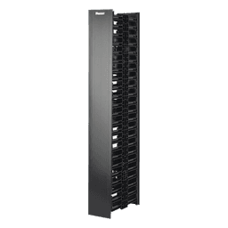Organizador Vertical de Cable / Doble Frontal y Posterior / 22.5 UR / 4.9in Ancho / 41.5ft Altura / Negro