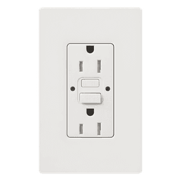 Tomacorriente Dúplex GFCI / 15 A / 125 V / Autocomprobable / Resistente a Manipulaciones / Indicadores LED / Cara Decorador