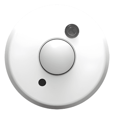 Sensor de luminaria PowPak / vacancia PIR 360° y luz natural / 12 V CD, 2 hilos / cobertura 28 m² / montaje en techo o luminaria / sistema Vive