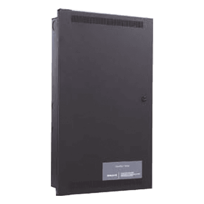 Amplificador direccionable de audio de 50/100 W a doble canal para evacuación por voz, respaldo opcional, gabinete negro