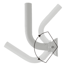 Montaje de Brazo Universal / Ajuste de Azimut 0 a 120° / Acero con Recubrimiento en Polvo / Diámetro 35 mm / Peso 1.2 kg / Compatible con Múltiples Marcas