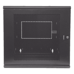Gabinete PanZone de Montaje en Pared, de 19in, Puerta Ventilada, 12 UR, 635mm de Profundidad, Color Negro