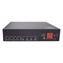 Kit de TRANSCEPTOR ACTIVO DE 4 CANALES / VIDEO+PODER en un solo Cable UTP / 150 metros en 4K, 200 metros en 5 MP/ Envía 36 Vcc y Recibe 12 Vcc / TODO INCLUIDO PARA RACK / Compatible con cámaras HD-TVI/CVI/AHD/CVBS / INSTALACIÓN LIMPIA