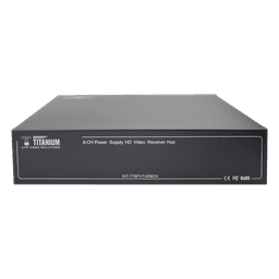 Kit de TRANSCEPTOR ACTIVO DE 8 CANALES / VIDEO+PODER en un solo Cable UTP / 150 metros en 4K, 200 metros en 5 MP/ Envía 36 Vcc y Recibe 12 Vcc / TODO INCLUIDO PARA RACK / Compatible con cámaras HD-TVI/CVI/AHD/CVBS / INSTALACIÓN LIMPIA