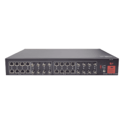 Kit de TRANSCEPTOR ACTIVO DE 16 Canales / VIDEO+PODER en un solo Cable UTP / 150m en 4K, 200m en 5 MP/ Envía 36 Vcc y recibe 12 Vcc / TODO INCLUIDO PARA RACK / Compatible con cámaras HD-TVI/CVI/AHD/CVBS / Instalación Limpia 