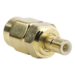 Adaptador Coaxial en Línea, de Conector SMA Macho a SMB Hembra, Oro/ Oro/ Teflón.