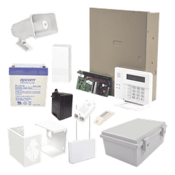 Kit de Alarma Vecinal / Panel 48 Zonas / 40 Botones de Pánico Inalámbricos / Sirena 30 W / 3 Particiones / Contact ID